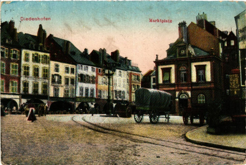 Carte postale ancienne Diedenhofen - Marktplatz