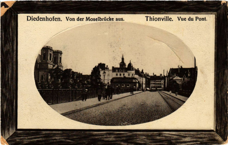 Carte postale ancienne Diedenhofen Von der Moselbrucke aus. - Thionville. Vue du Pont à Thionville