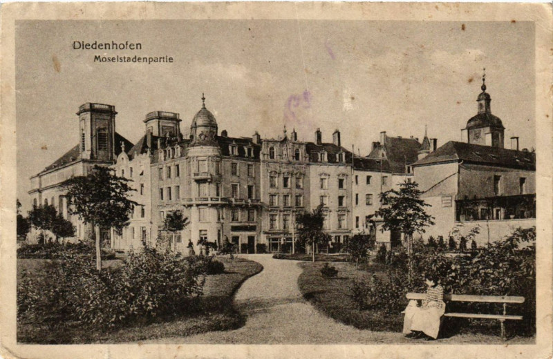 Carte postale ancienne Diedenhofen - Moselstadenpartie