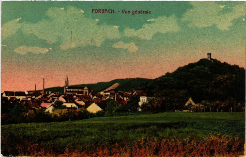Carte postale ancienne Forbach - Vue générale à Forbach