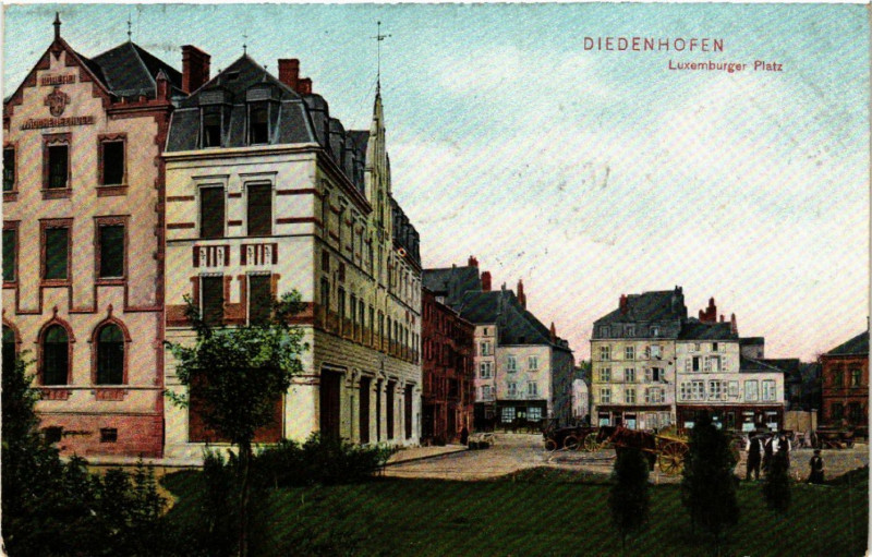 Carte postale ancienne Diedenhofen - Luxemburger Platz