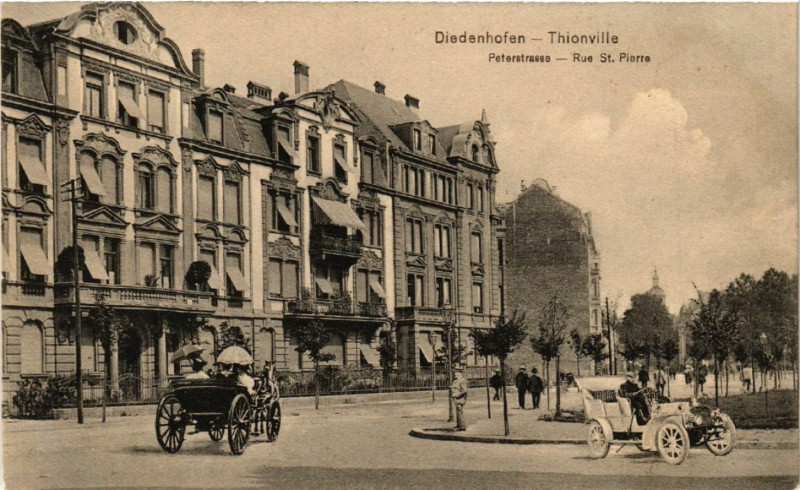 Carte postale ancienne Diedenhofen - Thionville - Peterstrasse - Rue Saint-Pierre à Thionville