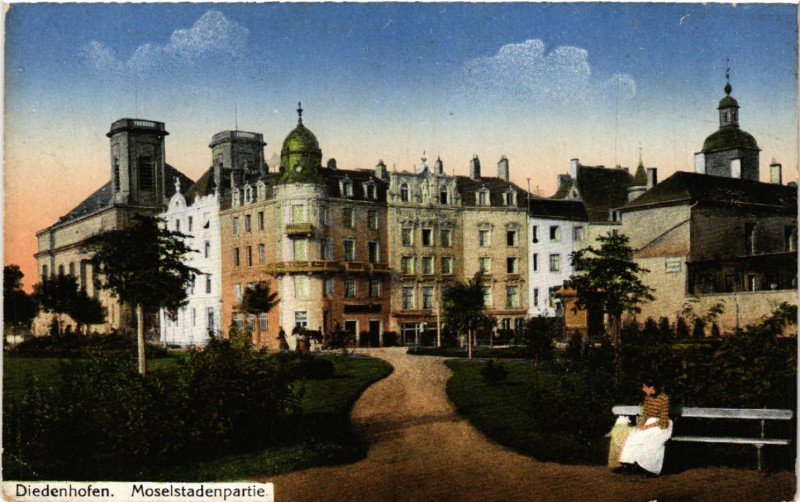 Carte postale ancienne Diedenhofen - Moselstadenpartie