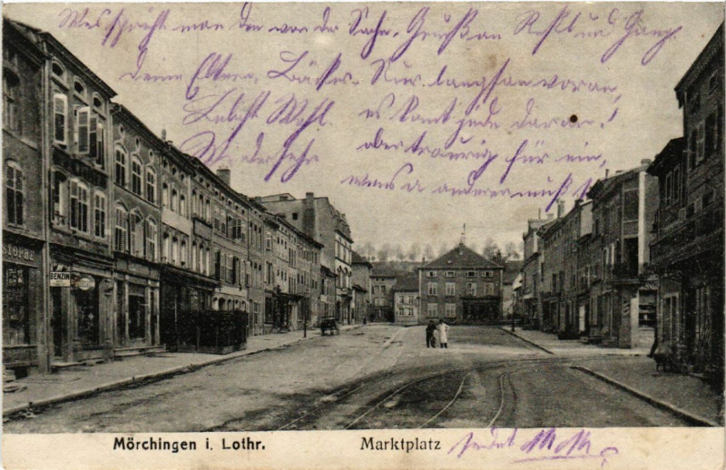 Carte postale ancienne Morchingen i. Lothr. - Markplatz