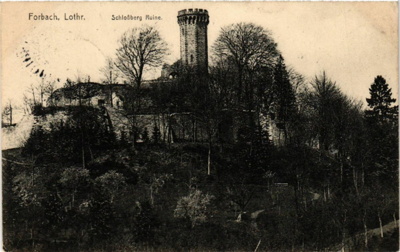 Carte postale ancienne Forbach Lothr. - Schlossberg Ruine à Forbach