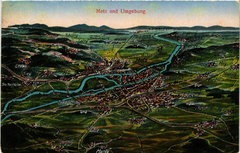 Carte postale ancienne Metz und Ungebung à Metz