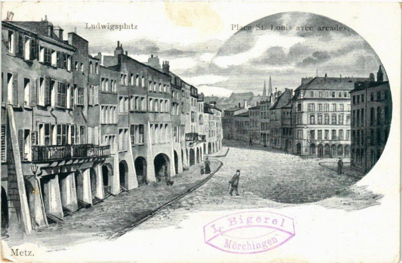 Carte postale ancienne Metz - Ludwigsplatz à Metz