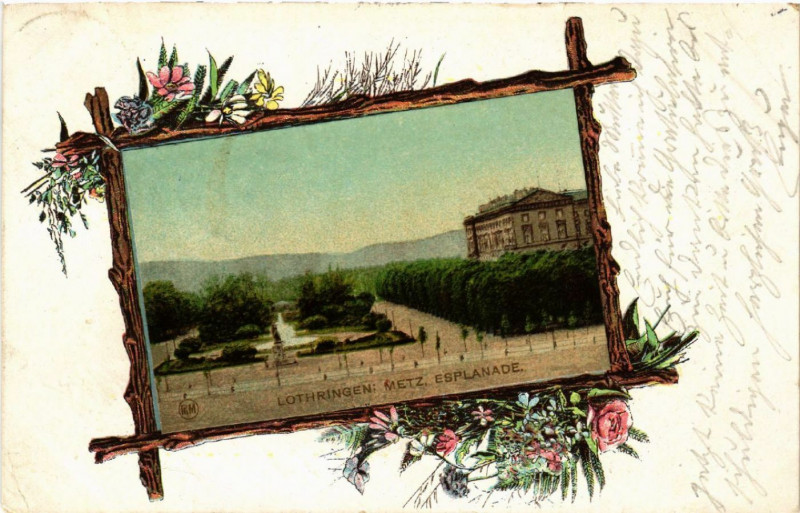 Carte postale ancienne Lothringen : Metz Esplanade à Metz