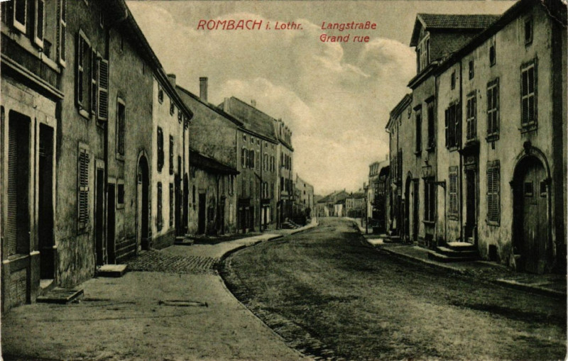 Carte postale ancienne Rombach i. Lothr. - LangstraBe