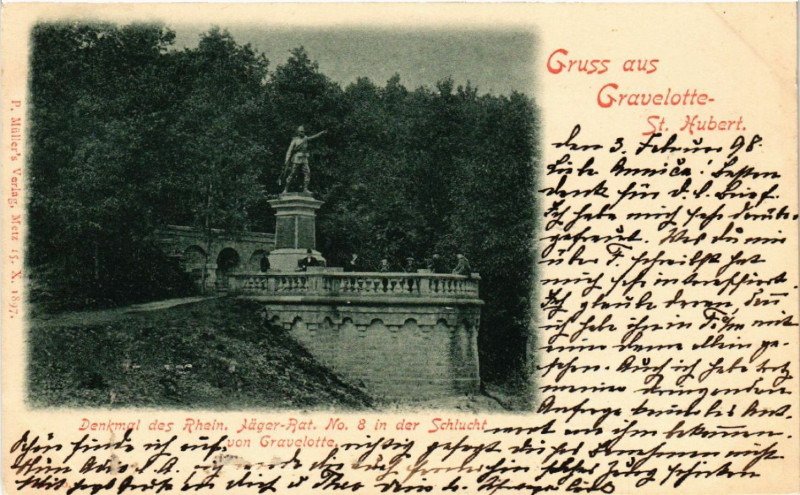 Carte postale ancienne Gruss aus Gravelotte - Saint-Hubert à Gravelotte