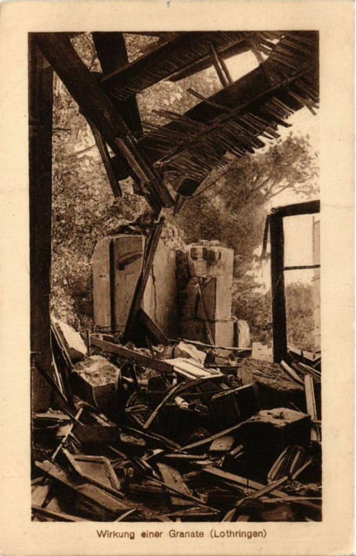 Carte postale ancienne Wirkung einer Granate