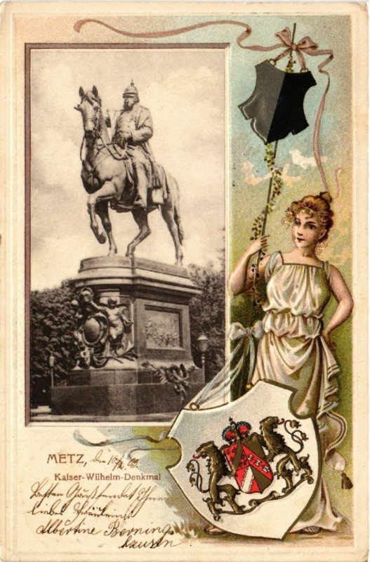 Carte postale ancienne Metz Kaiser-Wilhelm-Denkmal à Metz