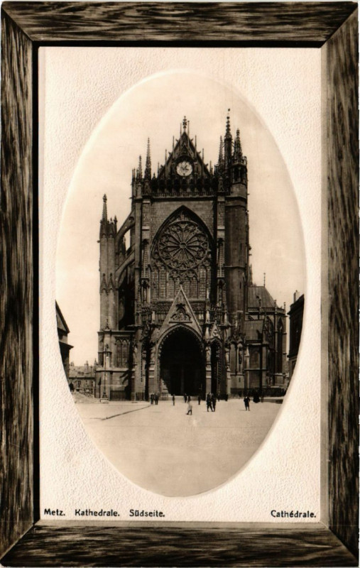 Carte postale ancienne Metz. Kathedrale. Sudseite à Metz