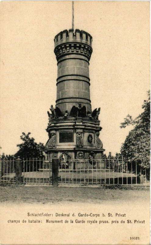 Carte postale ancienne Schlachtfelder: Denkmal d. Garde-Corps b. Saint-Privat