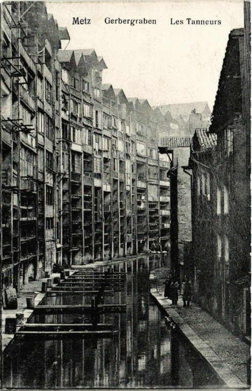 Carte postale ancienne Metz Gerbergraben à Metz