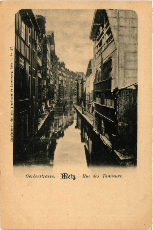 Carte postale ancienne Gerberstrasse Metz à Metz