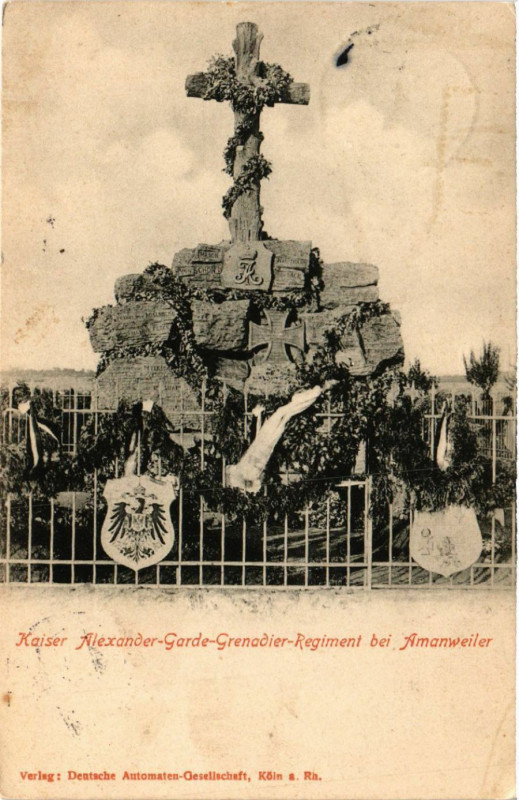 Carte postale ancienne Kaiser Alexander-Garde-Grenadier-Regiment bei Amanweiler