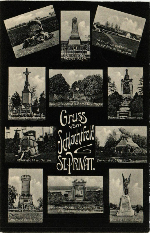 Carte postale ancienne Gruss vom Schlachtfeld Saint-Privat