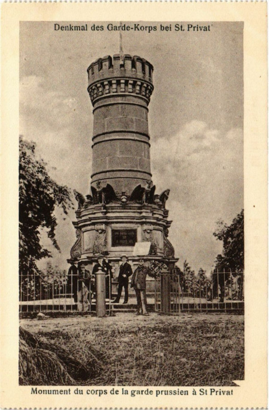 Carte postale ancienne Denkmal des Garde-Korps bei Saint-Privat