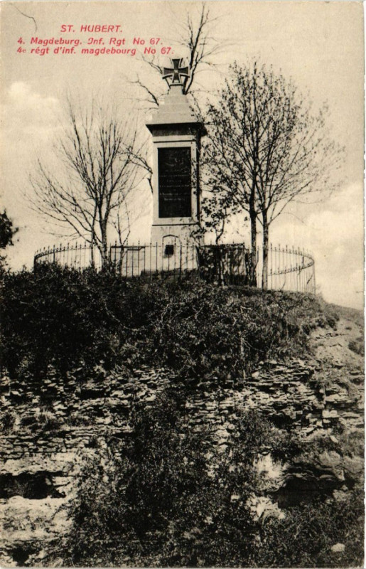 Carte postale ancienne Saint-Hubert 4. Magdeburg Inf. Rgt. No 67 à Saint-Hubert