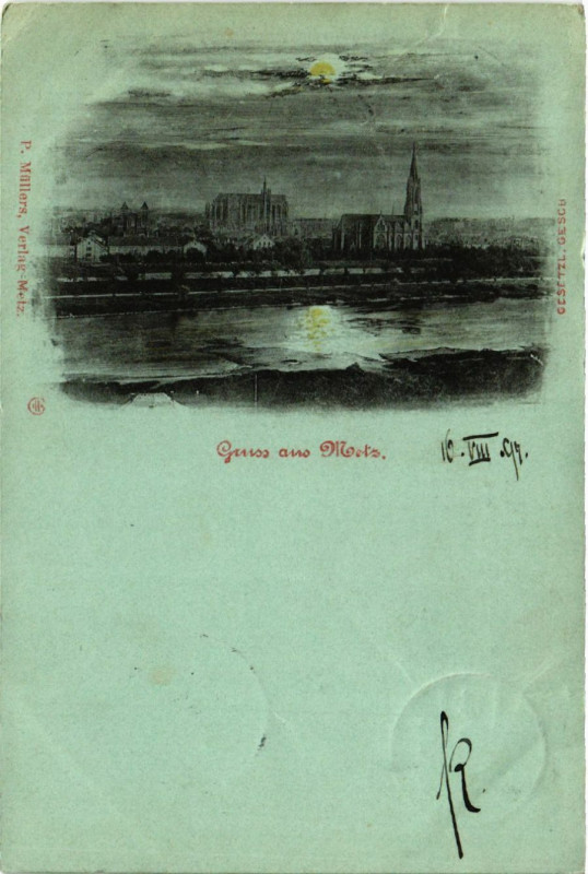 Carte postale ancienne Gruss aus Metz à Metz