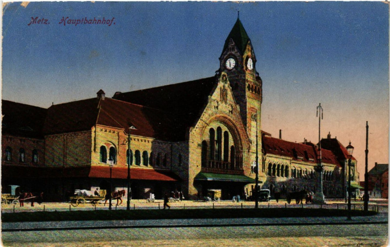 Carte postale ancienne Metz Hauptbahnhof à Metz