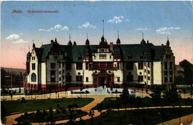 Carte postale ancienne Metz généralkommande à Metz