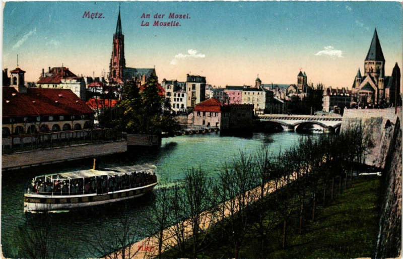 Carte postale ancienne Metz An der Mosei à Metz