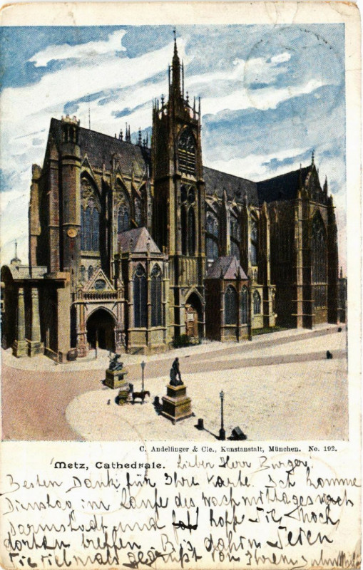 Carte postale ancienne Metz Cathedrale à Metz