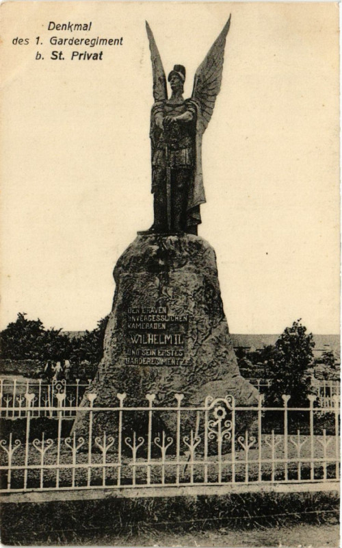 Carte postale ancienne Denkmal des 1. Garderegiment b. Saint-Privat