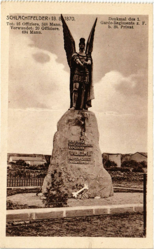Carte postale ancienne Denkmal des 1. Garde-Regiments z. F. b. Saint-Privat