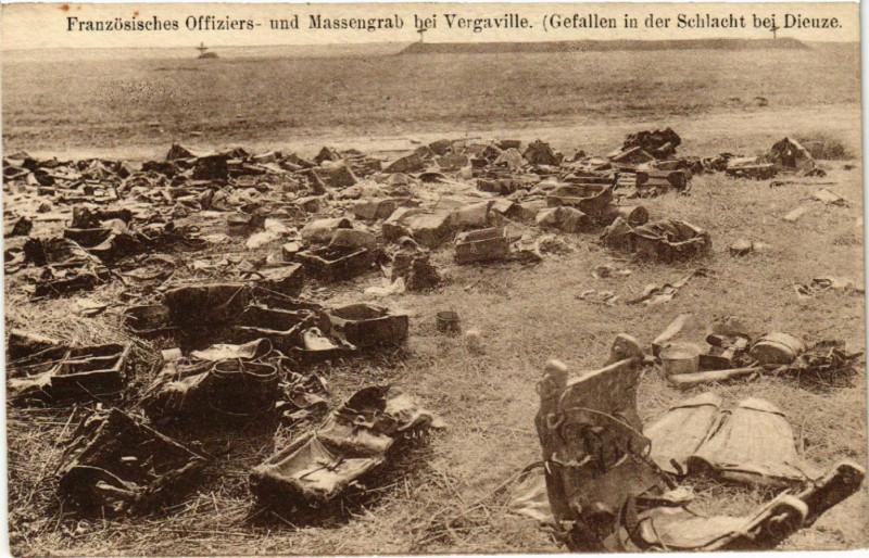 Carte postale ancienne Vergaville - Dieuze - Duss i. L. - Gefallen in der Schlacht à Vergaville