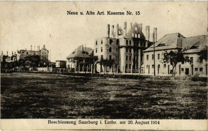 Carte postale ancienne Sarrebourg - Saarburg i. L. - Neue u. Alte Art. Kaserne Nr. 15 à Sarrebourg