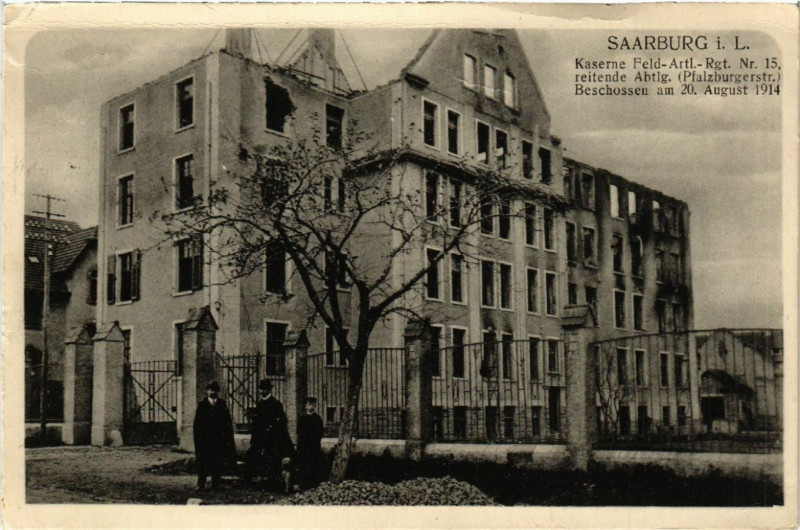 Carte postale ancienne Sarrebourg - Saarburg i. L. - Kaserne Feld-Artl.-Rgt. Nr. 15 à Sarrebourg