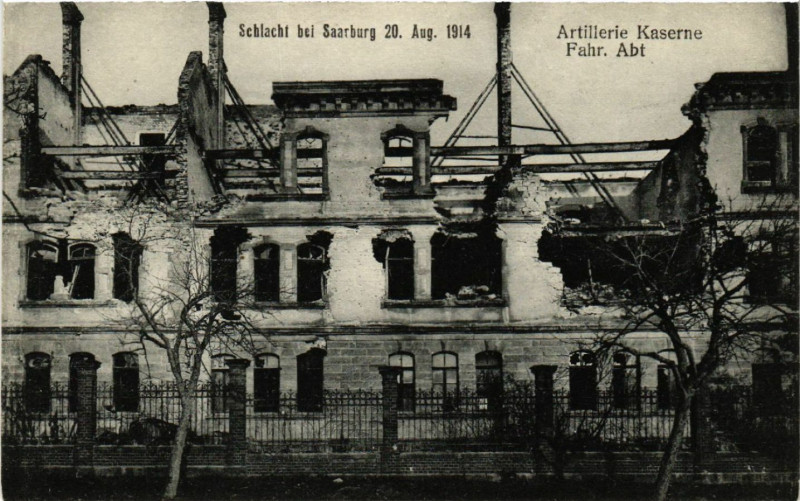Carte postale ancienne Sarrebourg Saarburg i. L. Artillerie Kaserne Fahr. Abt 1914 à Sarrebourg