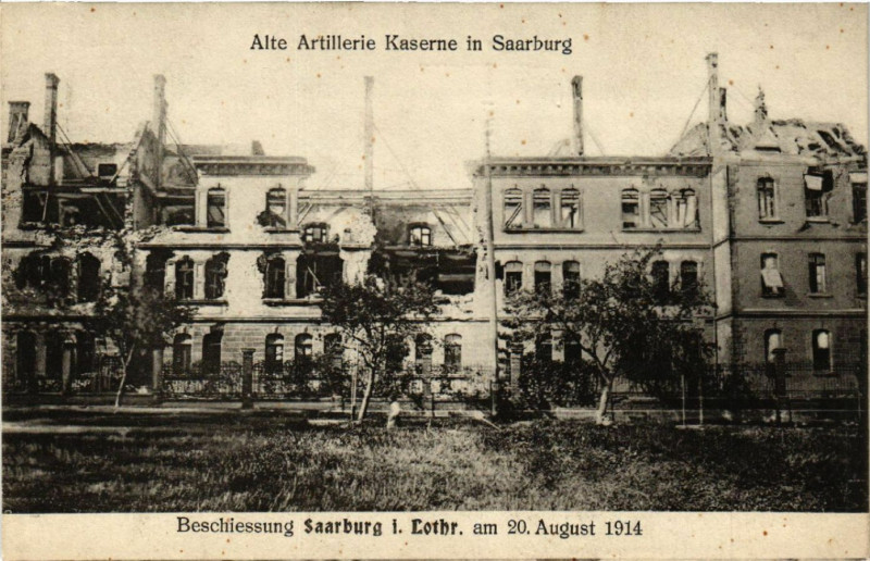 Carte postale ancienne Sarrebourg - Saarburg i. L. - Alte Artillerie Kaserne - 1914 à Sarrebourg