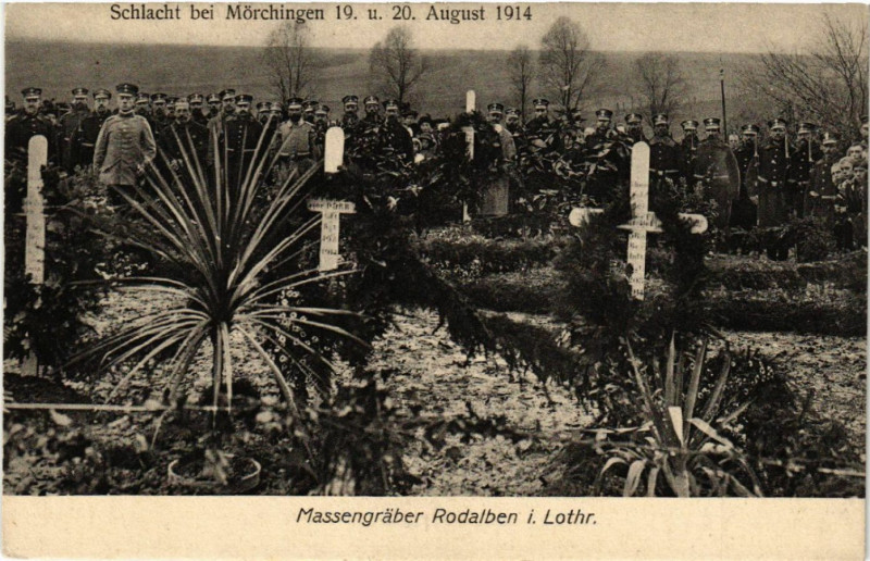 Carte postale ancienne Rodalben i. Lothr. - Massengraber à Rodalbe