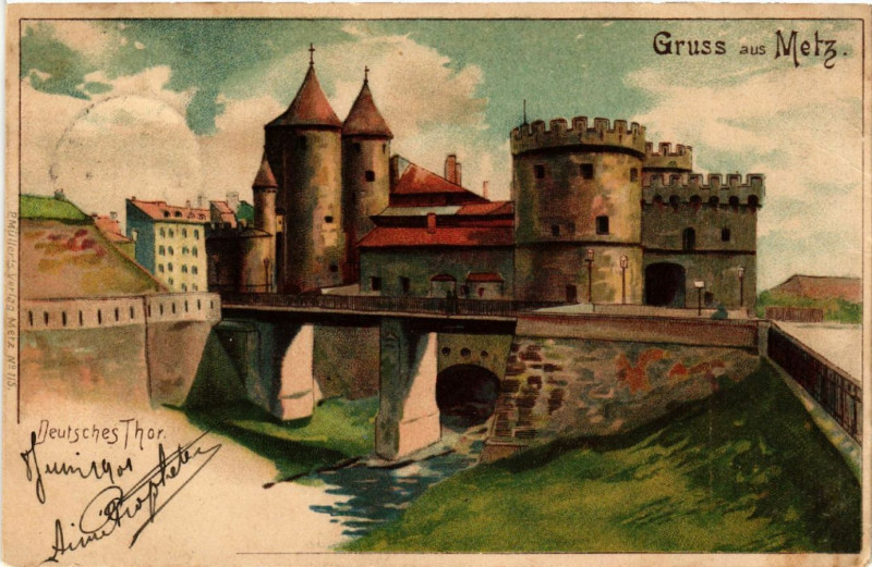 Carte postale ancienne Metz - Deutsches Thor à Metz