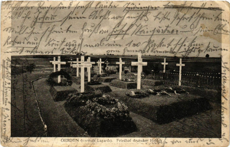Carte postale ancienne Lagarde - Gerden - Friedhof Deutscher Helden à Lagarde