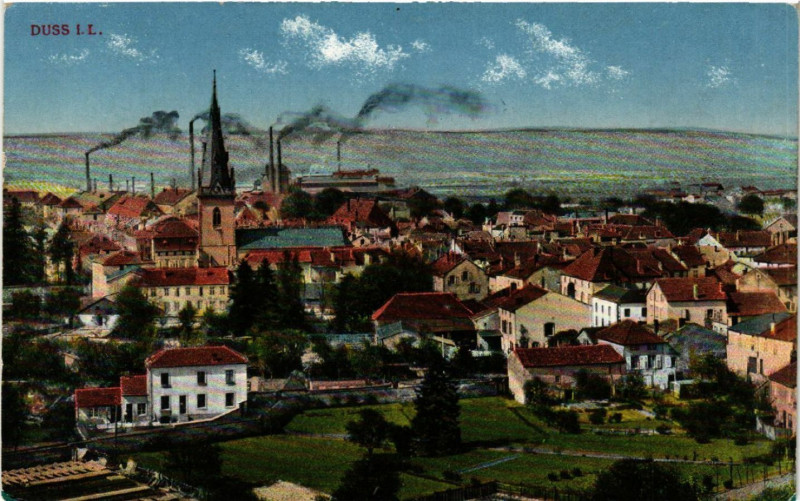 Carte postale ancienne Dieuze - Duss i. L. - Vue - Panorama à Dieuze