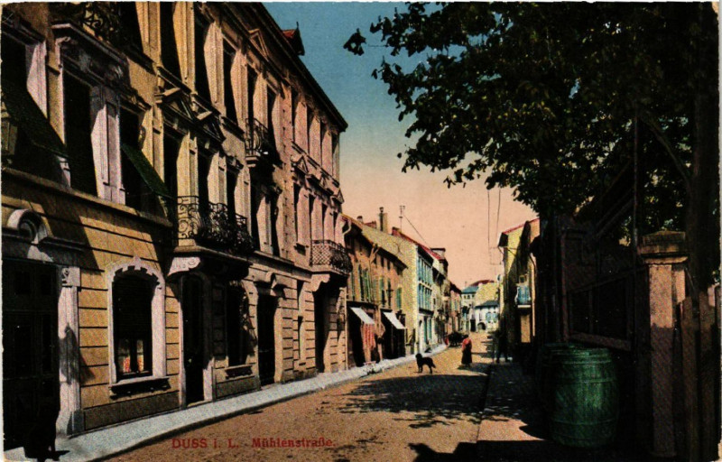 Carte postale ancienne Dieuze - Duss i. L. - Muhlenstrasse à Dieuze