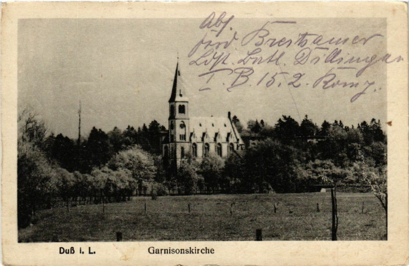 Carte postale ancienne Dieuze - Duss i. L. - Garnisonskirche à Dieuze