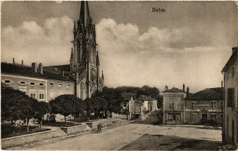 Carte postale ancienne Delm - Place - Platz - Scene