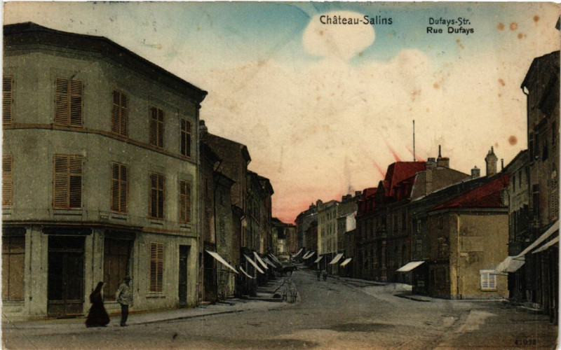 Carte postale ancienne Chateau-Salins - Dufays-Strasse - Rue Dufays à Château-Salins