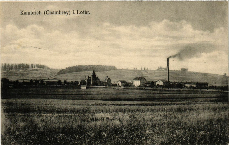 Carte postale ancienne Chambrey - Kambrich i. Lothr. - Vue - Panorama à Chambrey