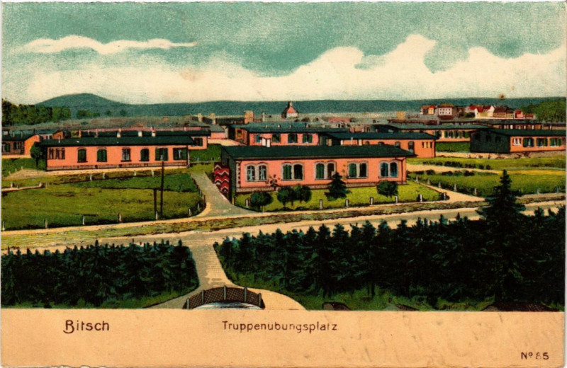 Carte postale ancienne Bitsch - Truppenubungsplatz