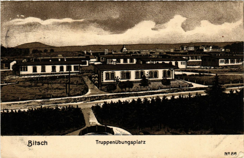 Carte postale ancienne Bitsch - Truppenubungsplatz