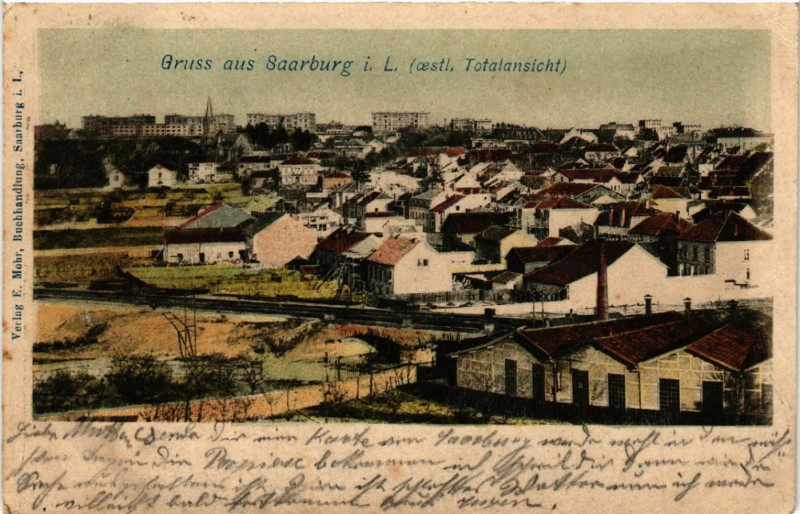 Carte postale ancienne Gruss aus Saarburg i. L.