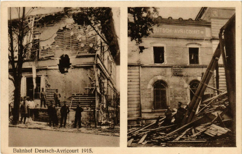 Carte postale ancienne Bahnhof Deutsch-Avricourt à Avricourt