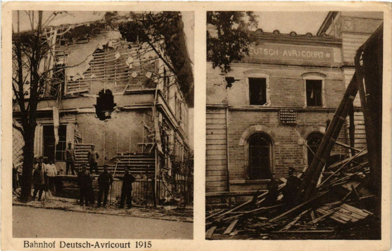 Carte postale ancienne Bahnhof Deutsch-Avricourt à Avricourt